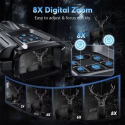 4K UHD IR Night Vision Binocular with 3.0" Screen 40MP 600M 8X Digital Zoom 5000mAh Night Time Vision Binoculars for Game Spotting - Image 4