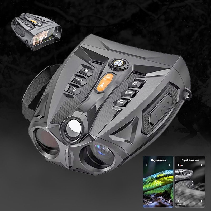 4K UHD Infrared Night Vision Binocular (12) 4K UHD Infrared Night Vision Binocular with 4.0" IPS Screen 5W 7 Levels IR 800M 10X Zoom 3W Strong Flashlight Vision Night Vision Binoculars for Animal Tracking - Image 1