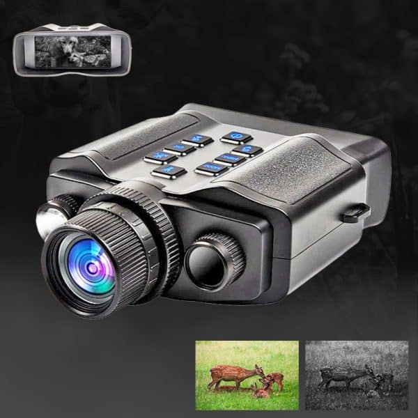 5K UHD Night Vision Binocular with 3.99" Screen 10000mAh 60MP 10X Digital Zoom 600M 9 Levels IR Nite Vision Binoculars for Night Hunting