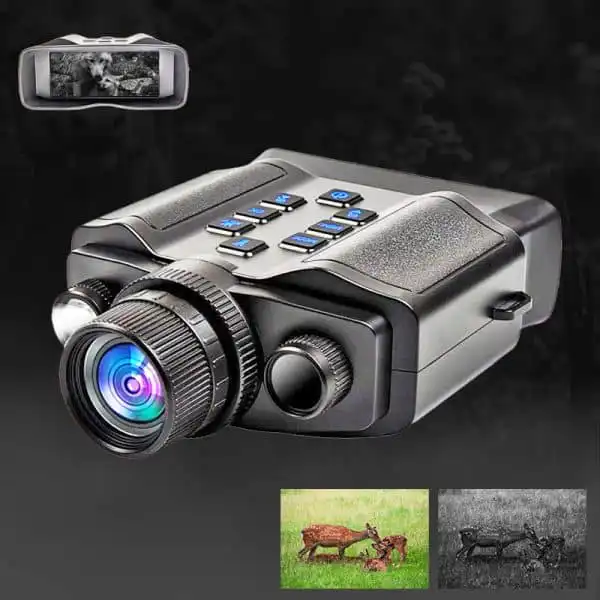 5K UHD Night Vision Binocular with 3.99" Screen 10000mAh 60MP 10X Digital Zoom 600M 9 Levels IR Nite Vision