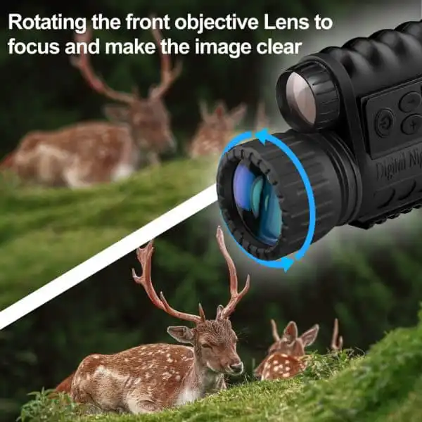 Bestguarder WG50 Night Vision Monocular with 1.5" TFT Display 5X Digital 6X Optical Zoom 350M alternate view