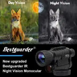 Bestguarder WG50 Night Vision Monocular with 1.5" TFT Display 5X Digital 6X Optical Zoom 350M Monoculars for Camping - Image 3
