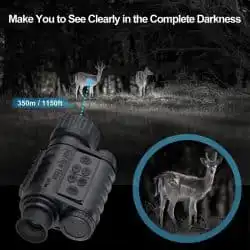 Bestguarder WG50 Night Vision Monocular with 1.5" TFT Display 5X Digital 6X Optical Zoom 350M Monoculars for Camping - Image 4