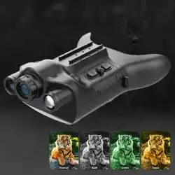 Long Range Night Vision Goggle with 3" LCD Screen 6X Zoom 850nm WiFi 6000mAh 1200M Rangefinder for Wildlife