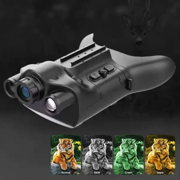 Long Range Night Vision Goggle with 3" LCD Screen 6X Zoom 850nm WiFi 6000mAh 1200M Rangefinder for Wildlife