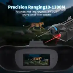Long Range Night Vision Goggle with 3" LCD Screen 6X Zoom 850nm WiFi 6000mAh 1200M Rangefinder for Wildlife Observation - Image 3