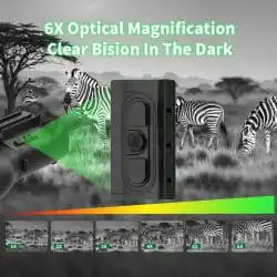 Long Range Night Vision Goggle with 3" LCD Screen 6X Zoom 850nm WiFi 6000mAh 1200M Rangefinder for Wildlife Observation - Image 4