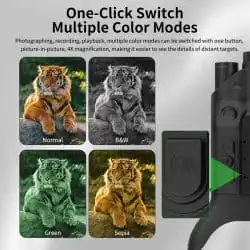 Long Range Night Vision Goggle with 3" LCD Screen 6X Zoom 850nm WiFi 6000mAh 1200M Rangefinder for Wildlife Observation - Image 5