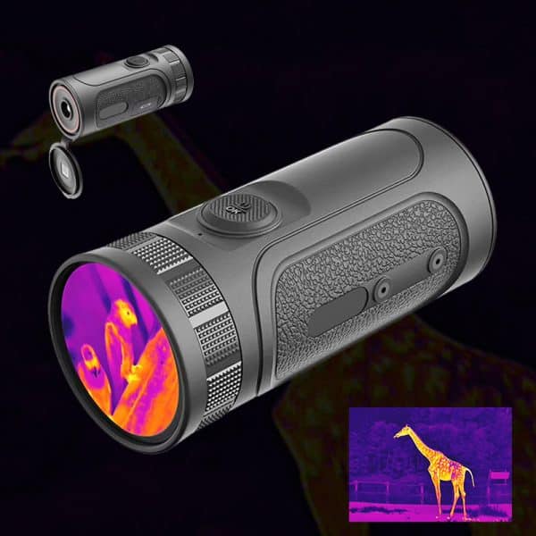 Mini Thermal Imaging Monocular with  1.43” AMOLED Full-color Touchscreen 256*192 Resolution 30mK NETD 500M WiFi APP IP67 Handheld Thermal Monocular for Animal Tracking