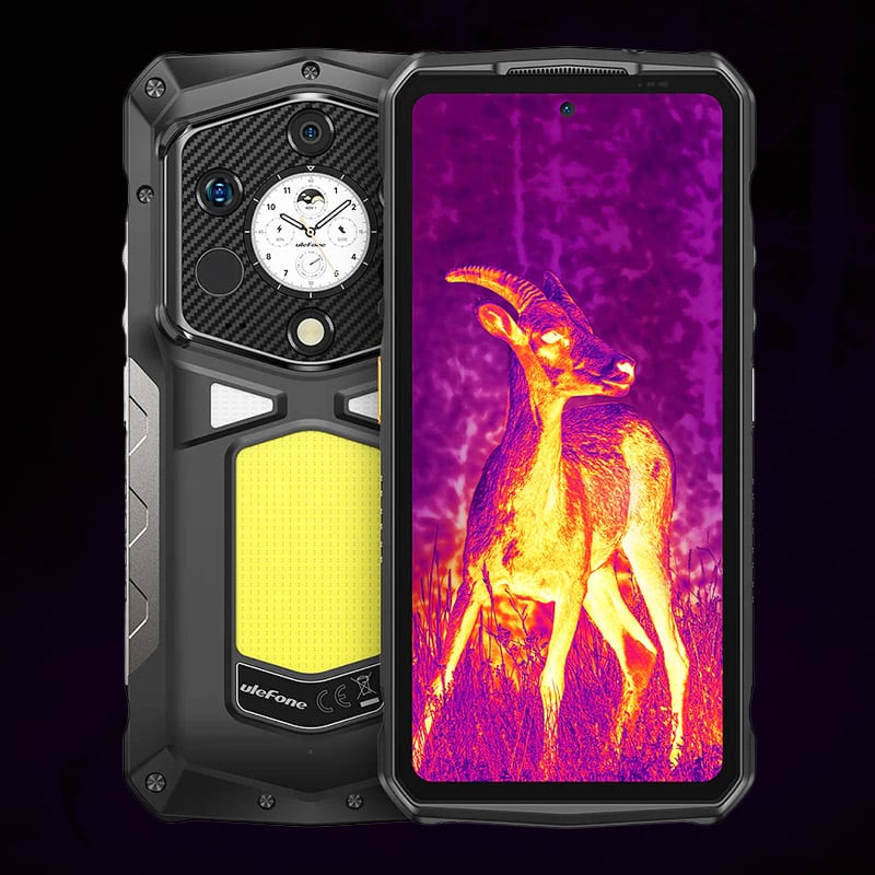 Ulefone Armor 29 Pro Thermal (61) Ulefone Armor 29 Pro Thermal 5G Rugged Phone with 6.67" AMOLED + 1.04" Rear Sub-Display -20°C to 550°C 21200mAh Battery 32+512GB 64MP Ultra Night Vision Rugged Smartphone - Image 1