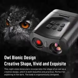 4K HD Digital Night Vision Binocular with 3.0" LCD Screen 5X Optical 3X Digital Zoom 300M 5 Levels IR Night Time Vision Binoculars for Night Trail - Image 4