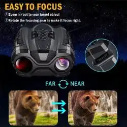 4K UHD Digital Night Vision Binocular with 3.5" IPS Screen 58MP 10X Digital Zoom 7 Levels IR Binocular Night Vision Device for Night Walk - Image 3