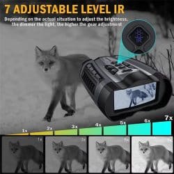 4K UHD Digital Night Vision Binocular with 3.5" IPS Screen 58MP 10X Digital Zoom 7 Levels IR Binocular Night Vision Device for Night Walk - Image 4