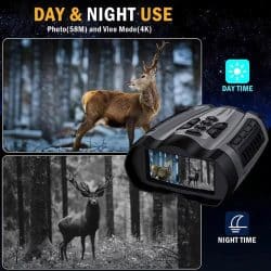 4K UHD Digital Night Vision Binocular with 3.5" IPS Screen 58MP 10X Digital Zoom 7 Levels IR Binocular Night Vision Device for Night Walk - Image 5