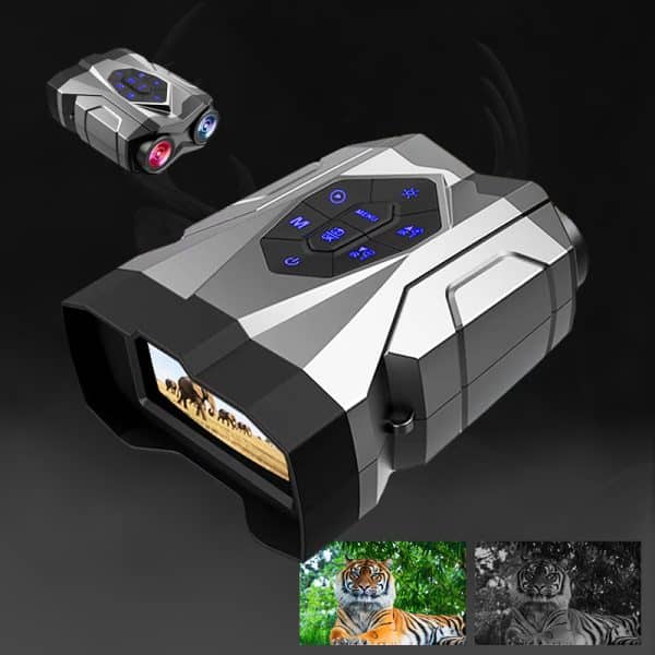 4K UHD IR Night Vision Binoculars with 4.5-inch Screen 16X Digital Zoom 600M 9 Levels IR Night Vision Binos for Night Monitor