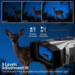 4K UHD IR Night Vision Binoculars with 4.5-inch Screen 16X Digital Zoom 600M 9 Levels IR Night Vision Binos for Night Monitor - Image 2