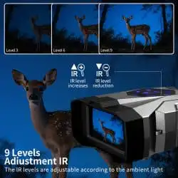 4K UHD IR Night Vision Binoculars with 4.5-inch Screen 16X Digital Zoom 600M 9 Levels IR Night Vision alternate view