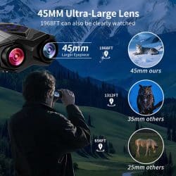 4K UHD IR Night Vision Binoculars with 4.5-inch Screen 16X Digital Zoom 600M 9 Levels IR Night Vision Binos for Night Monitor - Image 3