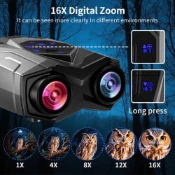 4K UHD IR Night Vision Binoculars with 4.5-inch Screen 16X Digital Zoom 600M 9 Levels IR Night Vision Binos for Night Monitor - Image 5