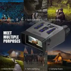 4K UHD Infrared Night Vision Binoculars with 3.0" IPS Display 10X Digital Zoom 9 Levels IR Vision Night Binoculars for Forest Patrol - Image 4