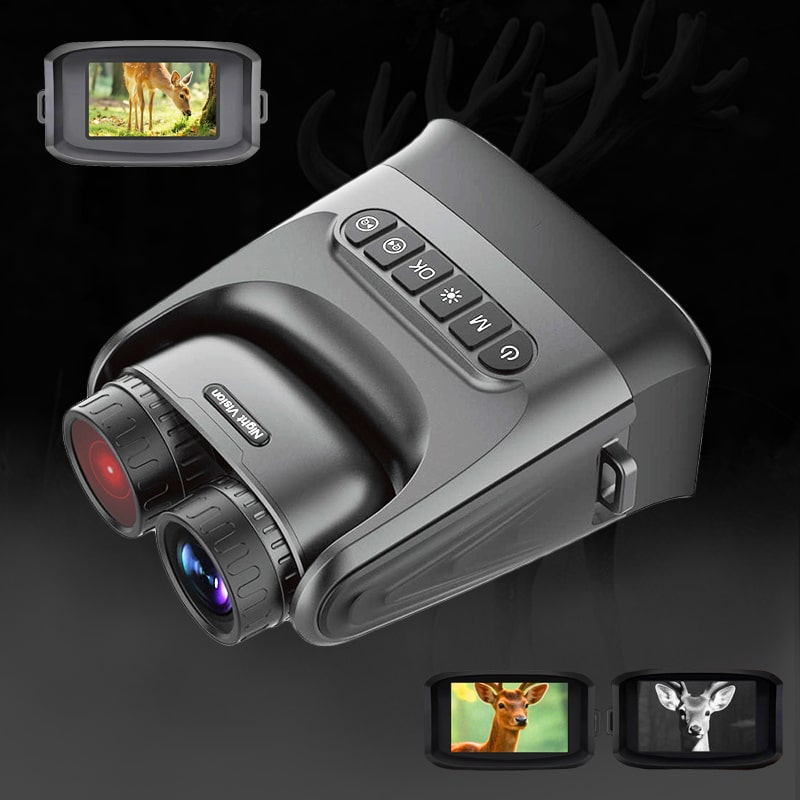 4K UHD Night Vision Binocular (40) 4K UHD Night Vision Binocular with 180° Rotatable Lens 4.0" IPS Screen 8X Digital Zoom 300M 10000mAh Vision Night Binoculars for Night Camp - Image 1
