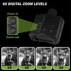 Digital IR Night Vision Binocular with Built in Ranging 8X Digital AI Zoom 300M 5 Levels IR Day&Night Binoculars and Night Vision for Track Watch - Image 3