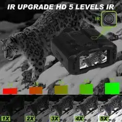 Digital IR Night Vision Binocular with Built in Ranging 8X Digital AI Zoom 300M 5 Levels IR Day&Night Binoculars and Night Vision for Track Watch - Image 4