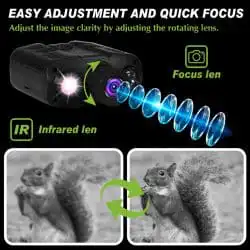 Digital IR Night Vision Binocular with Built in Ranging 8X Digital AI Zoom 300M 5 Levels IR Day&Night Binoculars and Night Vision for Track Watch - Image 5