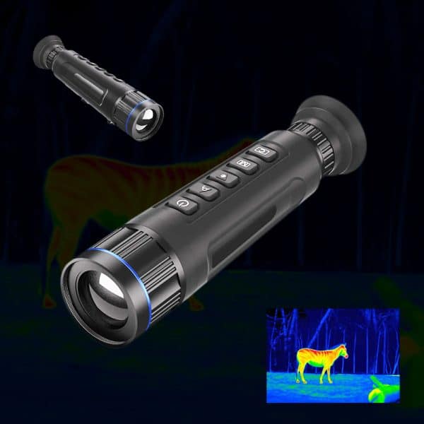 Handheld Night Vision Thermal Monocular with 640*512 Resolution 50Hz 35mm Lens 8X Digital Zoom 6 Color Palettes WiFi IP67 Thermal Imaging Monocular