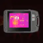 Handheld Pocket-sized Thermal Camera with 120×90 IR Resolution -20℃~400℃ Measurement Range 60mK NETD 50°×38° FOV IP54 6 Color palettes 3.5" LCD Display