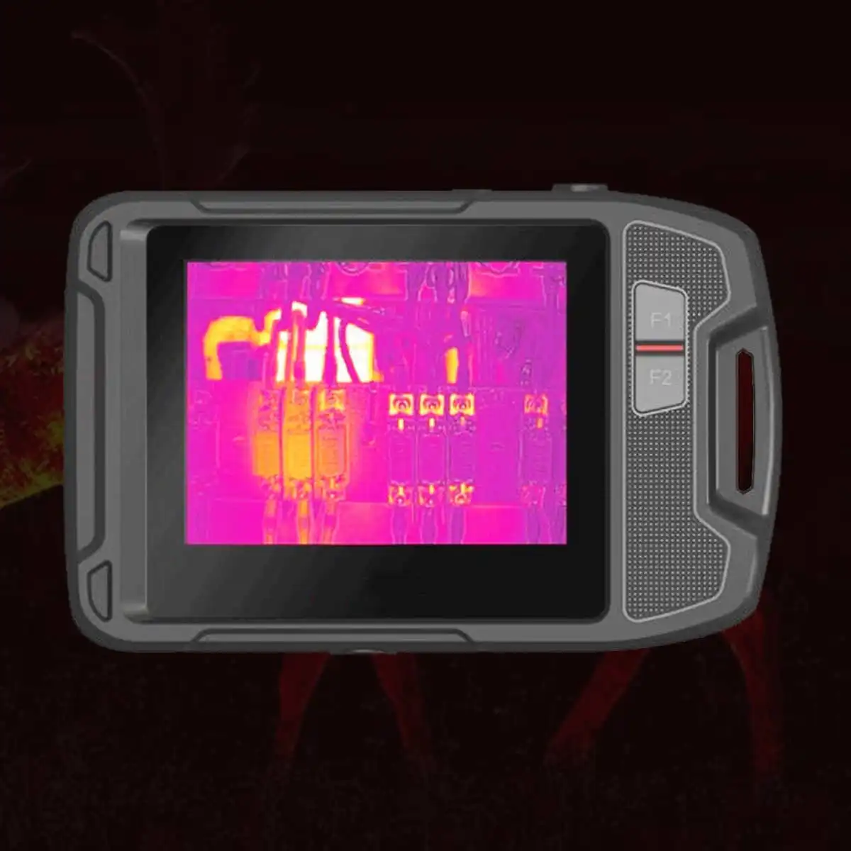 Handheld Pocket-sized Thermal Camera (14) Handheld Pocket-sized Thermal Camera with 120×90 IR Resolution -20℃~400℃ Measurement Range 60mK NETD 50°×38° FOV IP54 6 Color palettes 3.5" LCD Display - Image 1