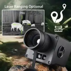 Mini Thermal Monocular Camera with Laser Rangefinder 256×192 Resolution <35mK NETD 8× Digital Zoom 13.8°×10.4° FOV 5 Color Palettes IP67 Waterproof - Image 2