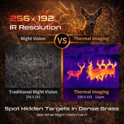 Portable Thermal Imaging Monocular with 256×192 Resolution 10mm/15mm Lens 800×600 OLED Display 4× Digital Zoom 16GB Storage 3200mAh Battery IP65 Rugged Design - Image 3