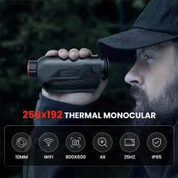 Portable Thermal Imaging Monocular with 256×192 Resolution 10mm/15mm Lens 800×600 OLED Display 4× Digital Zoom 16GB Storage 3200mAh Battery IP65 Rugged Design - Image 2
