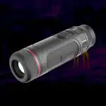 Ultra-Compact Thermal Imaging Monocular with 400×300 Resolution ≤25mK NETD 25mm F1.0 Lens 1300m Detection Range 50Hz 1–4× Zoom 16GB WiFi IP67 Fast Charging AMOLED Display