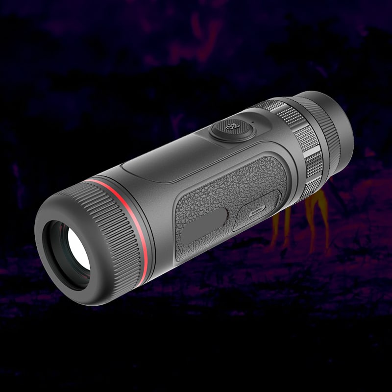Ultra-Compact Thermal Imaging Monocular (7) Ultra-Compact Thermal Imaging Monocular with 400×300 Resolution ≤25mK NETD 25mm F1.0 Lens 1300m Detection Range 50Hz 1–4× Zoom 16GB WiFi IP67 Fast Charging AMOLED Display - Image 1