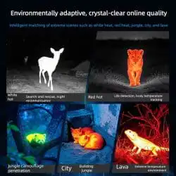 5K Multispectral Thermal Binocular with 1000M Thermal Imaging, 96MP Photo Capture, 18X Digital Zoom, 850nm IR Illuminator & 5000mAh Battery - Image 3
