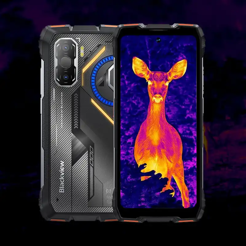 Blackview ROCK 3 Thermal Rugged Phone (1) Blackview ROCK 3 Thermal Rugged Phone with 10000mAh Battery, 6.78″ FHD+ 120Hz Display, MediaTek Helio G100 Processor, 8GB+256GB - Image 1