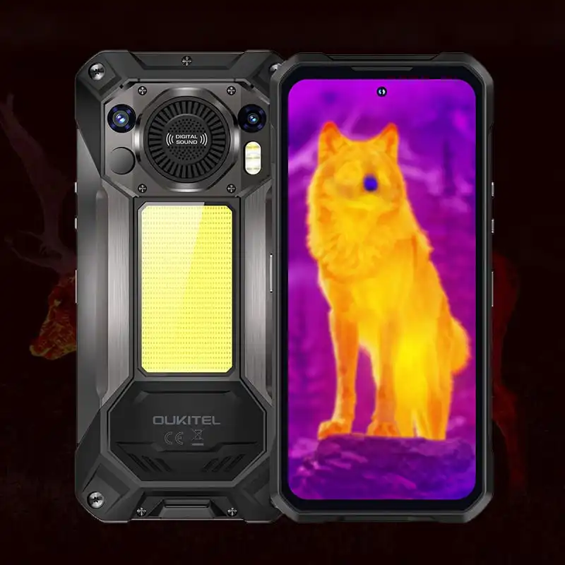 OUKITEL WP61 Ultra 5G Thermal Rugged Phone (1) OUKITEL WP61 Ultra 5G Thermal Rugged Phone with 20000mAh Battery, MTK Dimensity 7025, 12GB+512GB, 108MP + 8MP Night Vision + 32MP Front Cameras - Image 1