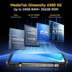 Ulefone Armor 27T Pro+ 5G Thermal Rugged Phone with 10600mAh Battery, MediaTek Dimensity 6300, 12GB+256GB, 50MP + 64MP Night Vision Cameras - Image 4
